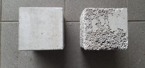 400 kg cement, 100% ps tartalom adalékszer nélküli (referencia) vs adalékszeres
